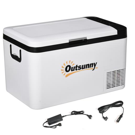 Outsunny - Frigorífico congelador portátil 25L Branco