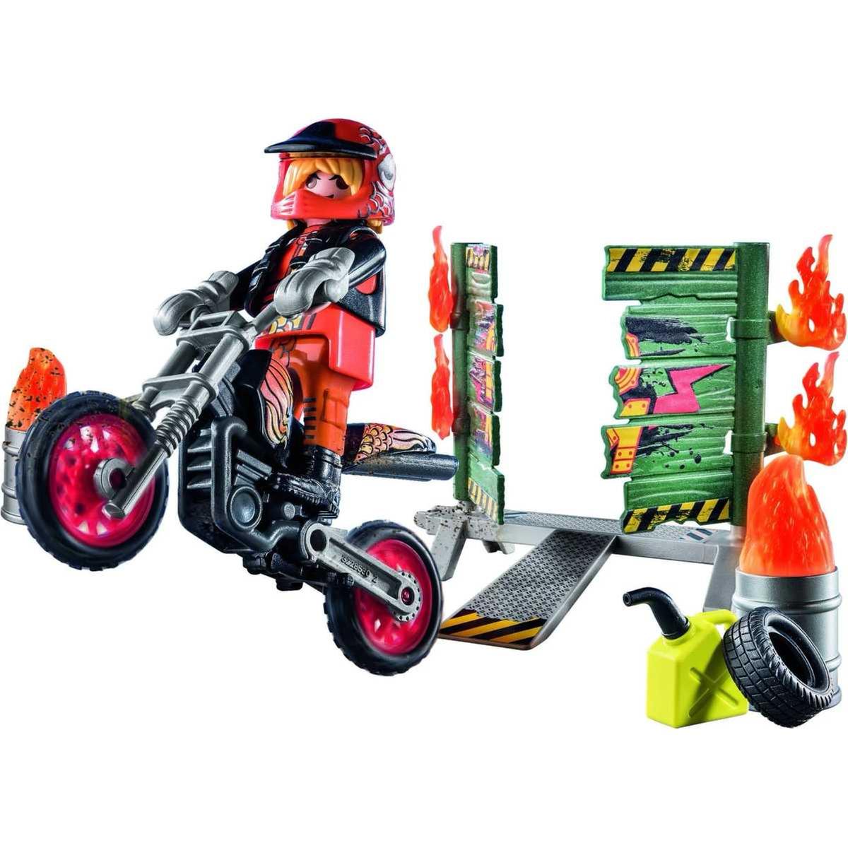 Playmobil - Pack inicial Playmobil Stunt Show: Moto e parede de fogo ㅤ |  DIVERSOS | Loja de brinquedos e videojogos Online Toysrus