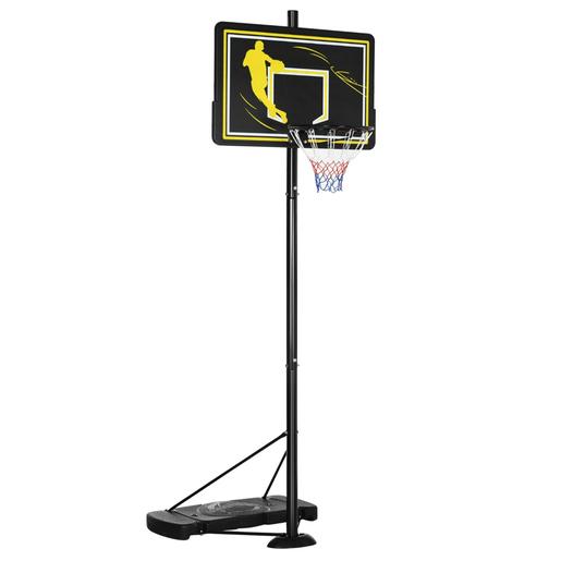 Sportnow - Cesto de basquetebol altura ajustável de 230-305 cm Preto