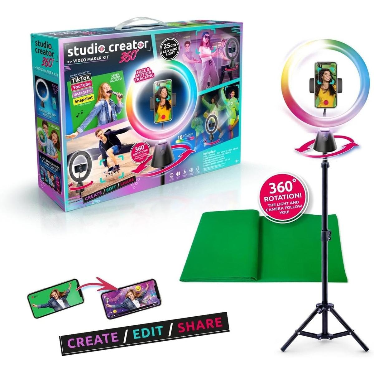 Canal Toys - Kit de criação de vídeos com anel de luz LED multicolorido  rotação padrão de 360º ㅤ | Canal Toys | Loja de brinquedos e videojogos  Online Toysrus