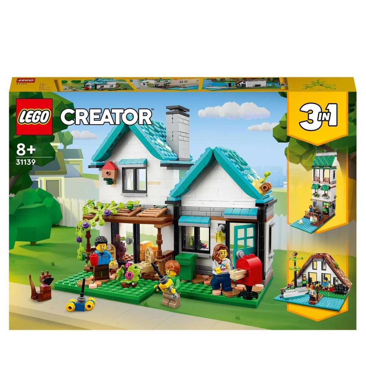 LEGO - Casa confortável 3 em 1 com mini figuras e acessórios para  construção, 31139 | LEGO CREATOR | Loja de brinquedos e videojogos Online  Toysrus