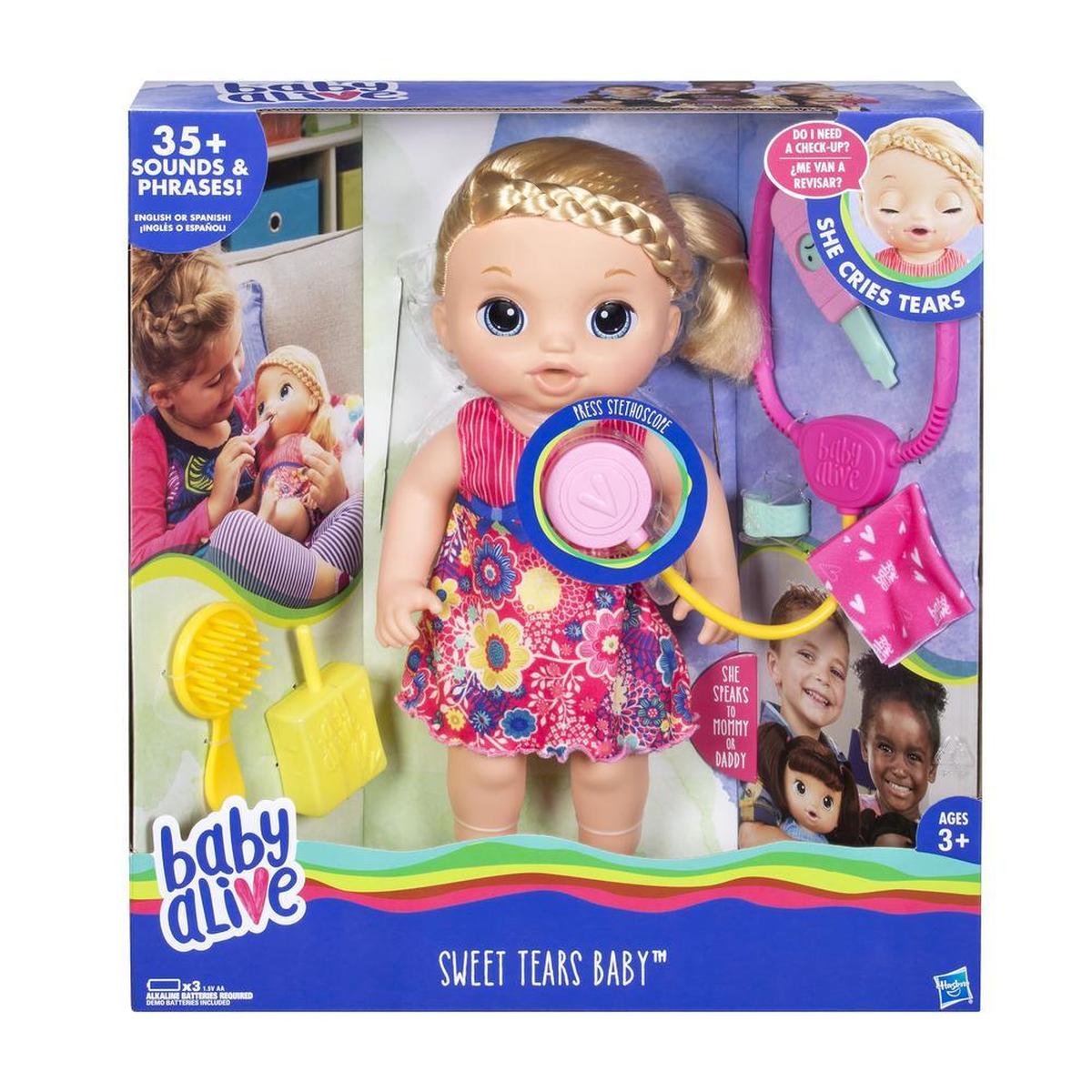 Baby Alive - Boneca Loira Doce Lágrimas | BABY ALIVE | Loja de brinquedos e  videojogos Online Toysrus