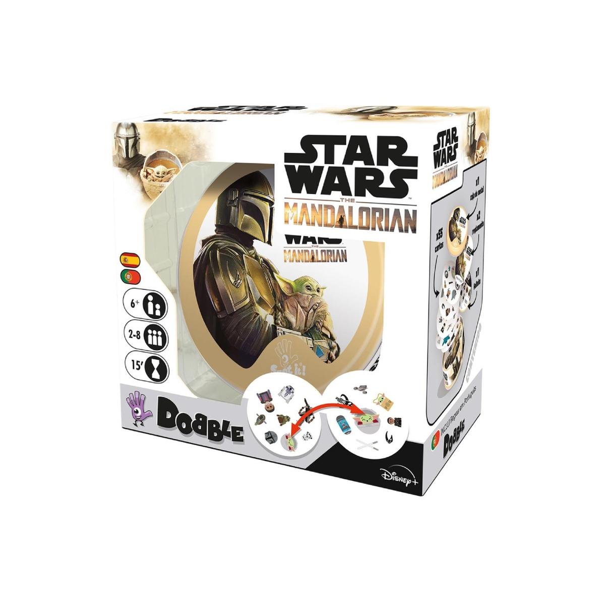 Jogo de Cartas Dobble Mandalorian Grogu Baby Yoda Star Wars Disney