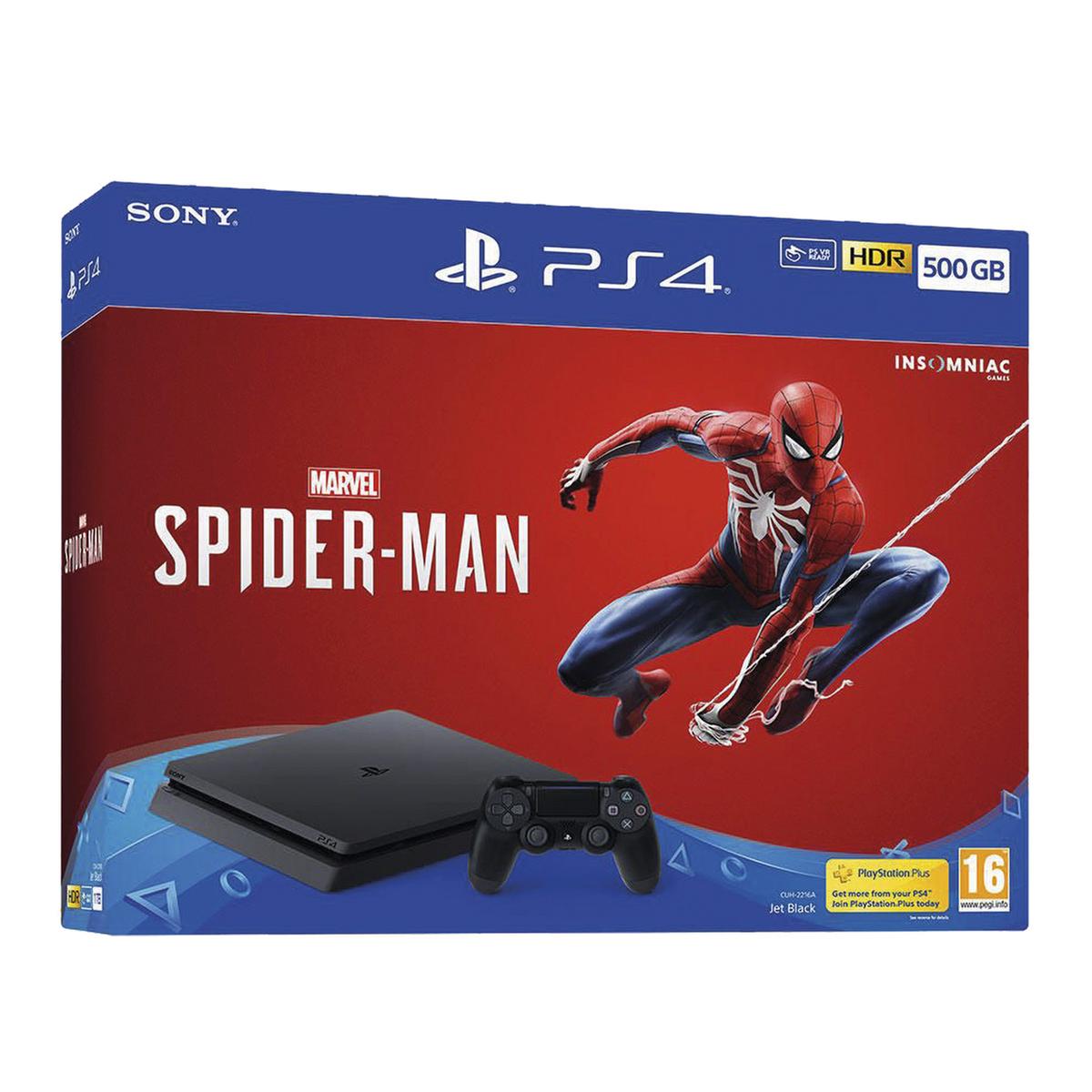 PS4 - Consola PlayStation 4 Slim 500 GB Black com Jogo Spider-Man |  PlayStation | Loja de brinquedos e videojogos Online Toysrus