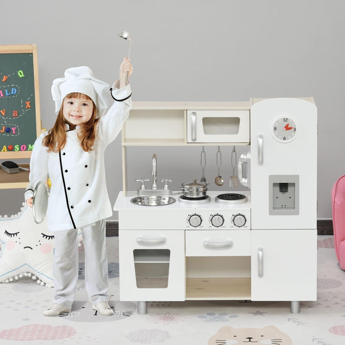 Homcom - Cozinha infantil de madeira com pia de cozinha Branca | Cozinhas  de brinquedo | Loja de brinquedos e videojogos Online Toysrus