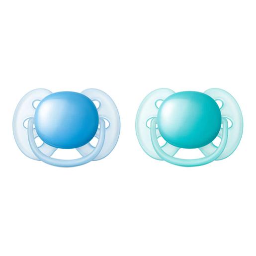 Philips Avent - Pack 2 Chupetas Ultra Soft Lisos 6-18 Meses Azul | Chupetas  silicone | Loja de brinquedos e videojogos Online Toysrus