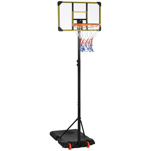 Sportnow - Cesto de basquetebol altura ajustável de 178-208 cm Amarelo e Preto