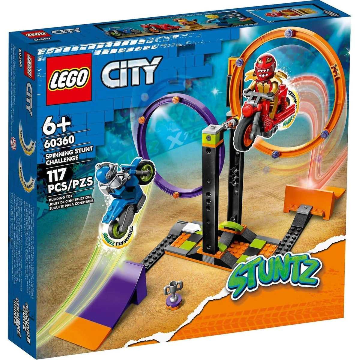 LEGO - Desafio acrobático com motos e anéis giratórios para crianças, 60360  | LEGO CITY | Loja de brinquedos e videojogos Online Toysrus