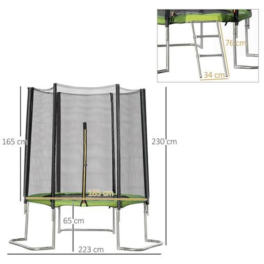 Homcom - Cama Elástica Ø183 cm Verde