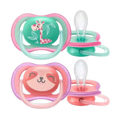 Philips Avent - Chupetas Ultra Air verde e rosa +18 meses | Set de biberões  | Loja de brinquedos e videojogos Online Toysrus