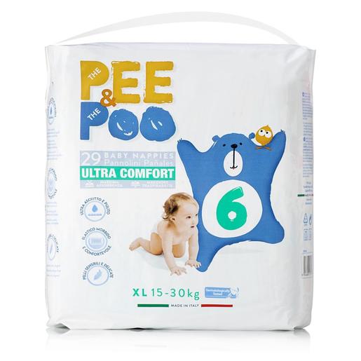 The Pee & The Poo - Fraldas XL T6 para 15-30 kg - 29 unid