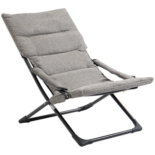 Outsunny - Cadeira de camping dobrável Cinza