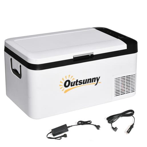 Outsunny - Frigorífico congelador portátil 18L Branco
