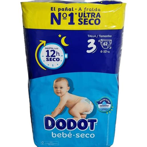Fraldas Dodot Bebé Seco T3 (6-10kg) 84 unidades