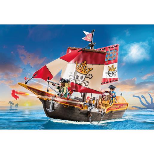 Playmobil - Barco Pirata com Aventuras e Acessórios Marinhos ㅤ