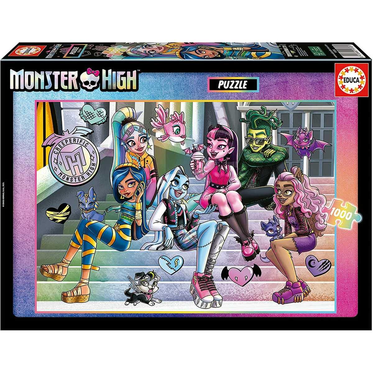 Monster High - Puzzle de 1000 peças Monster High para adultos, 68 x 48 cm e  cola Fix incluída ㅤ | PUZZLE 1000+ pçs | Loja de brinquedos e videojogos  Online Toysrus