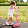 Homcom - Patinete Tri-scooter Rosa com luzes