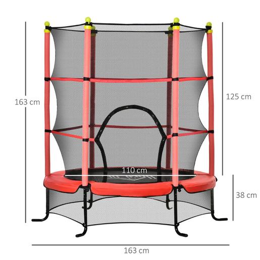 Homcom - Cama elástica Ø110 cm Vermelho