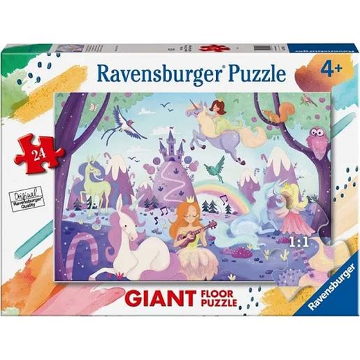 Ravensburger - Puzzle gigante de chão com 24 peças: unicórnios e Spiderman ㅤ