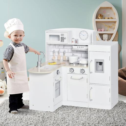 Homcom - Cozinha infantil de madeira com bancada e pia Branca | Cozinhas de  brinquedo | Loja de brinquedos e videojogos Online Toysrus