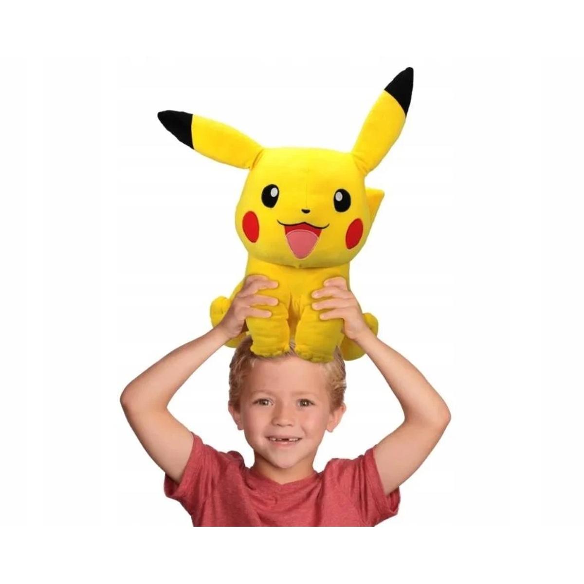 Peluche Pokémon - Pikachu Seduto e Sorridente - 30 cm