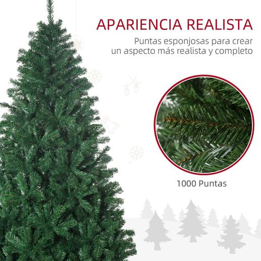 Homcom - Árvore de Natal 1000 ramos - Ø102x180 cm