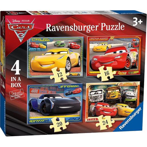 Ravensburger - Cars - Puzzle 4 em uma caixa ㅤ