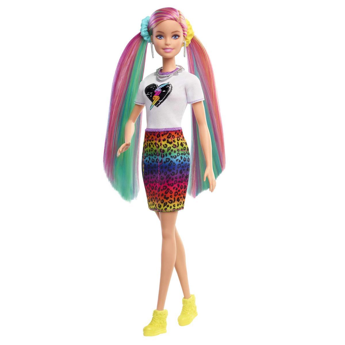 Barbie - Boneca Cabelo arco-íris e leopardo | BONECAS TV | Loja de  brinquedos e videojogos Online Toysrus